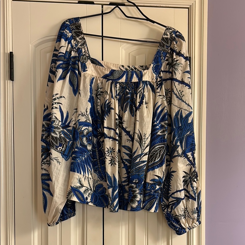 Banana Republic Square Neck Blouse Med